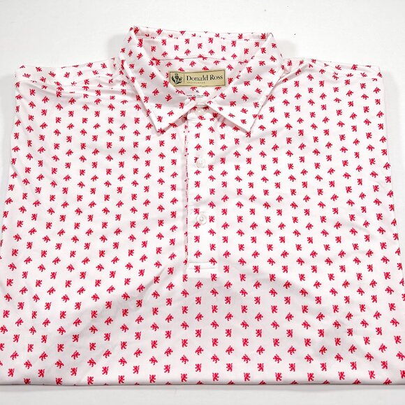 Donald Ross Other - Donald Ross XL All Over Griffin Mythical Creature White Red Golf Polo